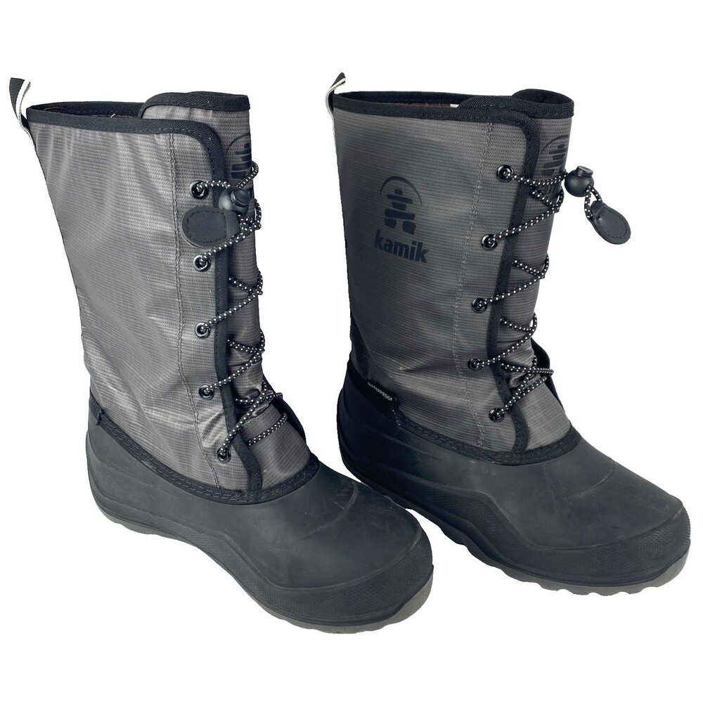 Kamik Women's Size 7 Insulated Mid-Calf Boots Gray Waterproof Winter Snow Rain